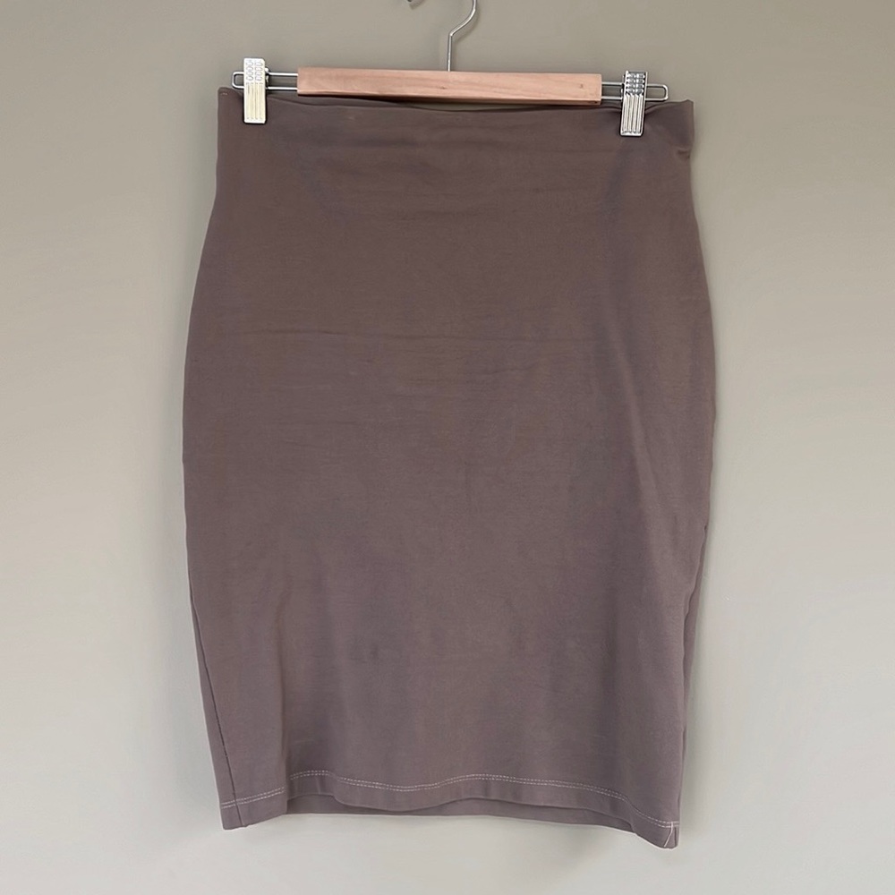 Taupe bodycon skirt